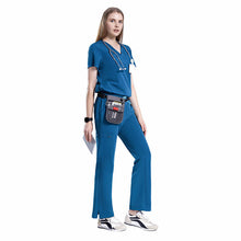 Load image into Gallery viewer, The 10-Pocket Scrub Set with Curved Cut Pants
