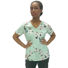 Load image into Gallery viewer, Women’s Printed Scrubs Top
