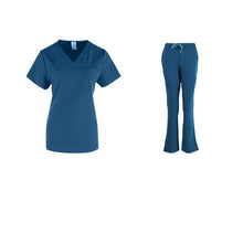 Load image into Gallery viewer, The 10-Pocket Scrub Set with Curved Cut Pants
